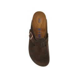 boston suede leather clog with