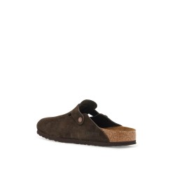 boston suede leather clog with