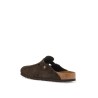 boston suede leather clog with