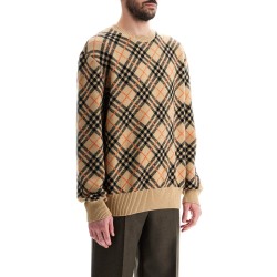 cashmere check pullover swe