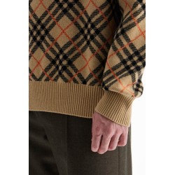 cashmere check pullover swe