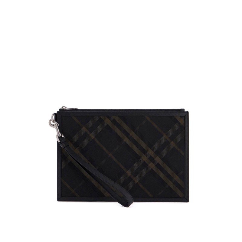 ered

checkered coated canvas pouch bag