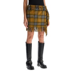 ered wool and cashmere scarf-style mini skirt