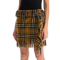 ered wool and cashmere scarf-style mini skirt