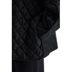 quilted maxi jacket with detachable