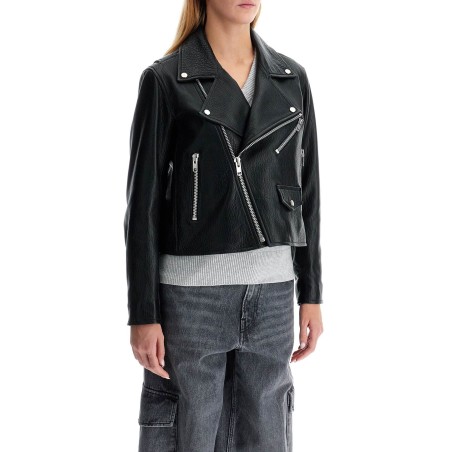 lenny sue leather biker jacket