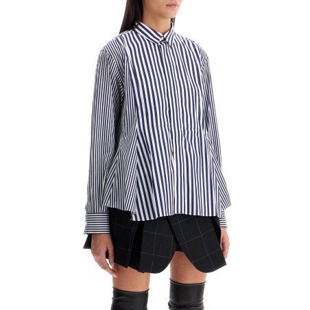 poplin sticked shirt with