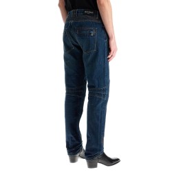 straight leg biker jeans