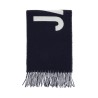 logo wool scarf