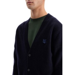 "bold fox head wool cardigan"