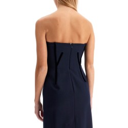 velvet detailed bustier dress with nine