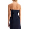 velvet detailed bustier dress with nine