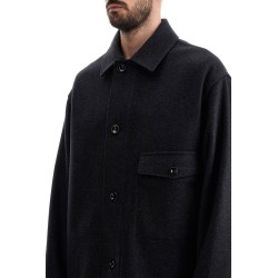 wool felt overshirt in