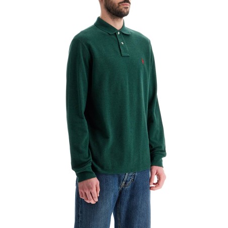 custom slim fit long sleeve polo shirt