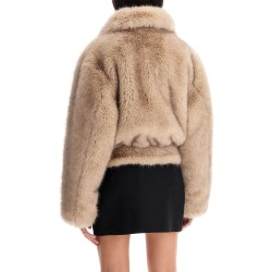 lena faux fur bomber jacket