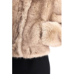 lena faux fur bomber jacket