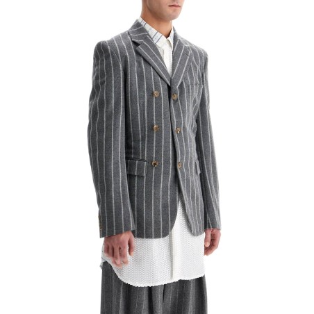 striped wool jacket