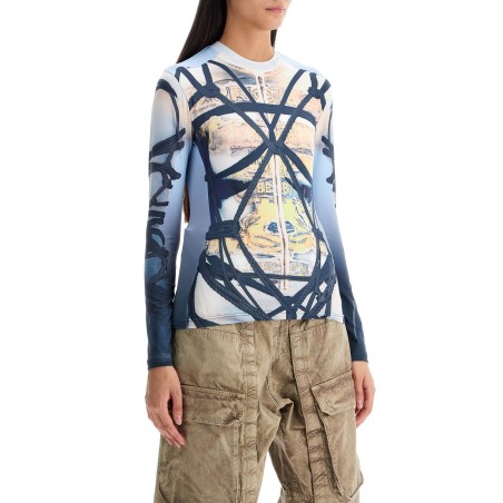 long-sleeved bondage print