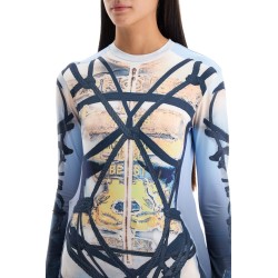 long-sleeved bondage print