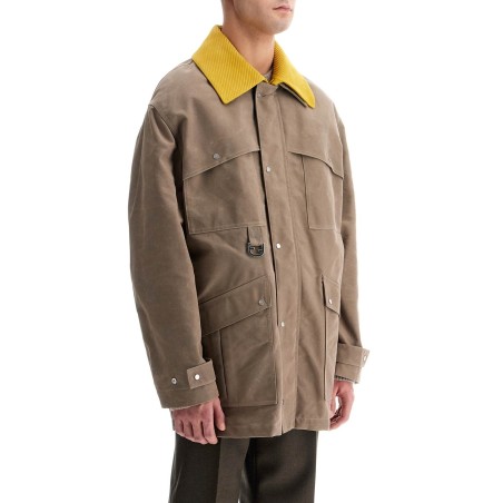 waxed cotton blouson