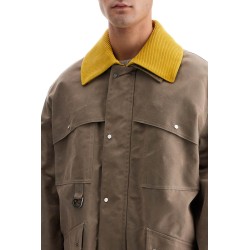 waxed cotton blouson