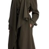 double-breasted trench coat with draped