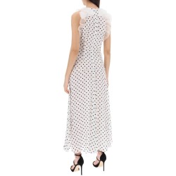 sleeveless maxi dress in polka