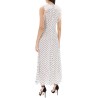 sleeveless maxi dress in polka