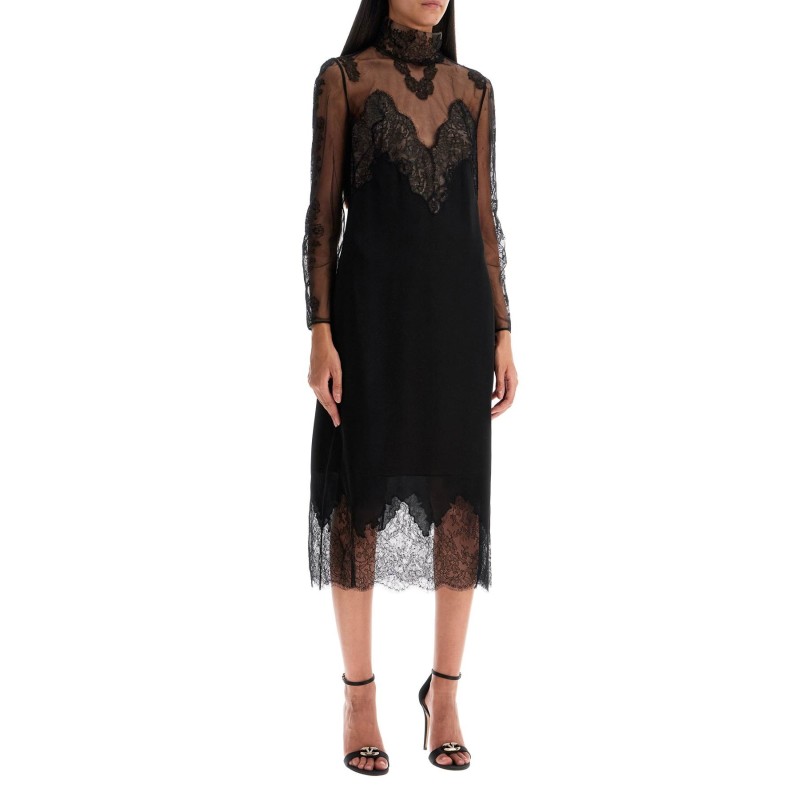 silk and lace dress