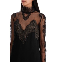 silk and lace dress