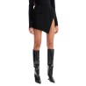 asymmetric mini skirt with slit