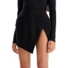 asymmetric mini skirt with slit