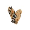 wool and leather check gloves