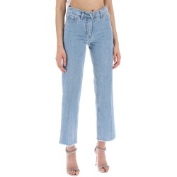 low-waisted cropped jeans