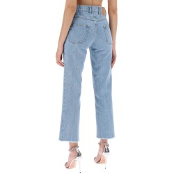 low-waisted cropped jeans