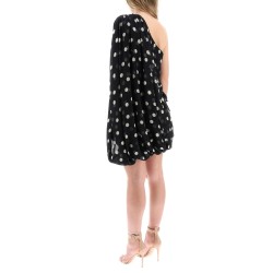 silk polka dot mini dress