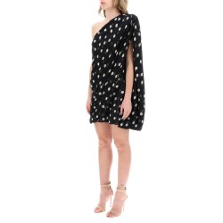 silk polka dot mini dress