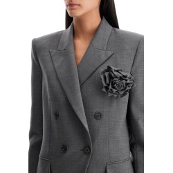 double-breasted wool stretch blazer