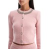 "knitted cardigan with crystals