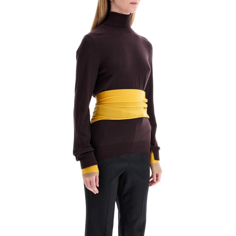 woolen sweater with sash