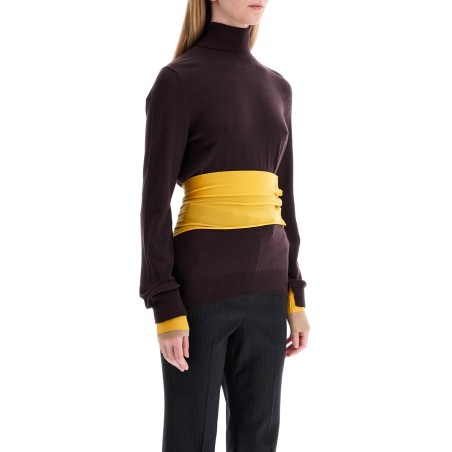 woolen sweater with sash