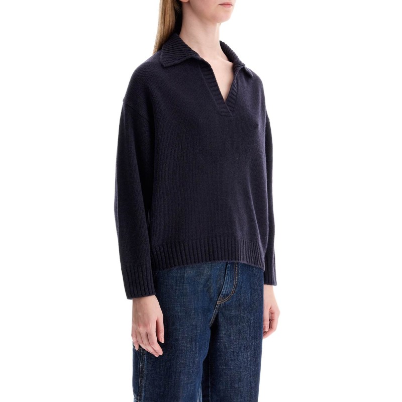 woolen polo pullover