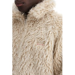 faux fur jacket with removable hood.