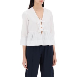 peplum blouse in pop