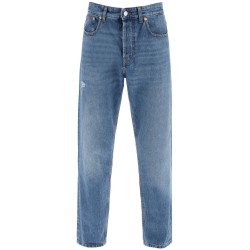 tapered jeans with medium wash