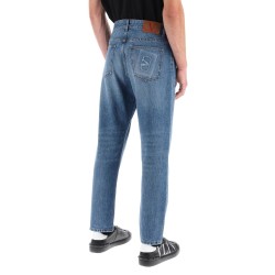 tapered jeans with medium wash