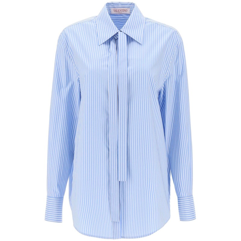 striped poplin shirt