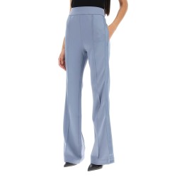 flared pants with logo tape