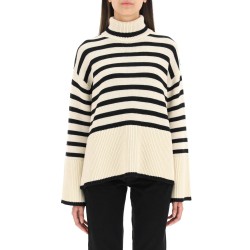 striped wool cotton turtleneck