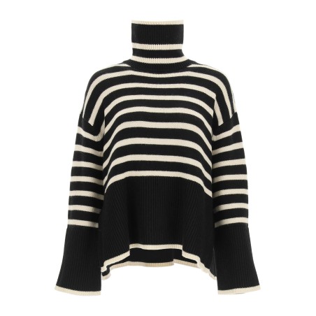 striped wool cotton turtleneck